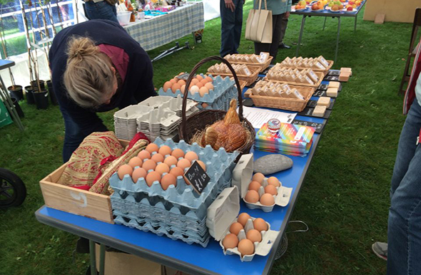 Eggs for sale at Trowbridge Apple Festival
