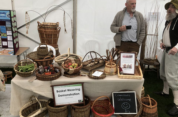 Basket weaving display